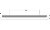 Лампа Evolution 4 секции ПВХ (ширина 600) (Пленка ПВХ Тиковое дерево,фурнитура медь антик)